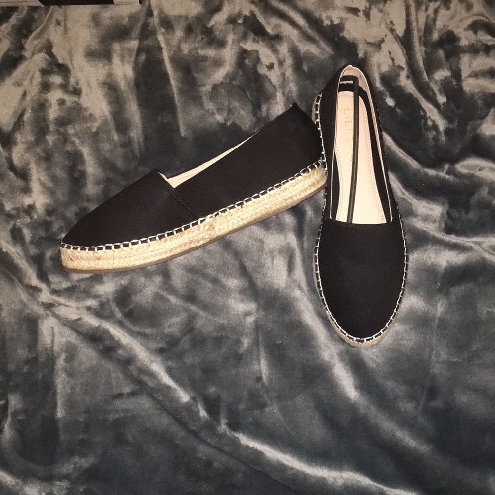 Black Slip On Espadrilles